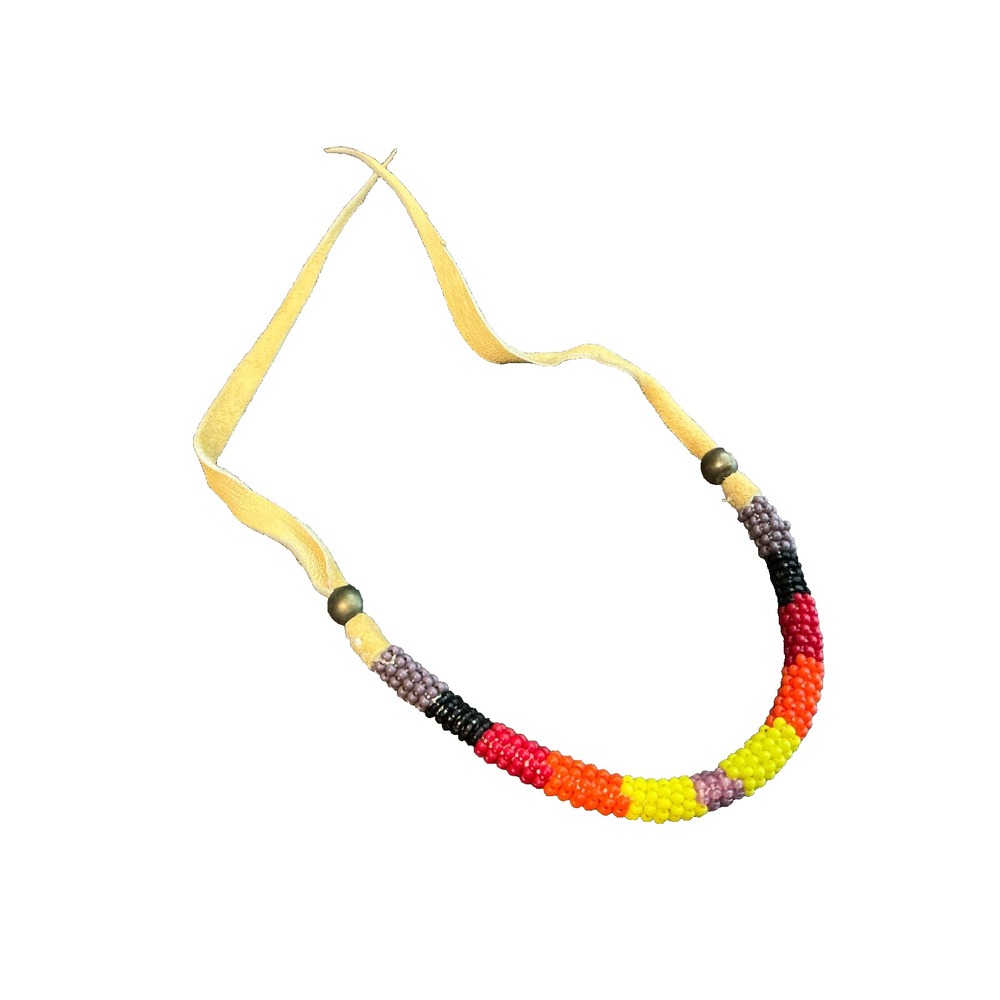 African Maasai Beaded Choker Necklace Ethnic Boho Colorful Unique